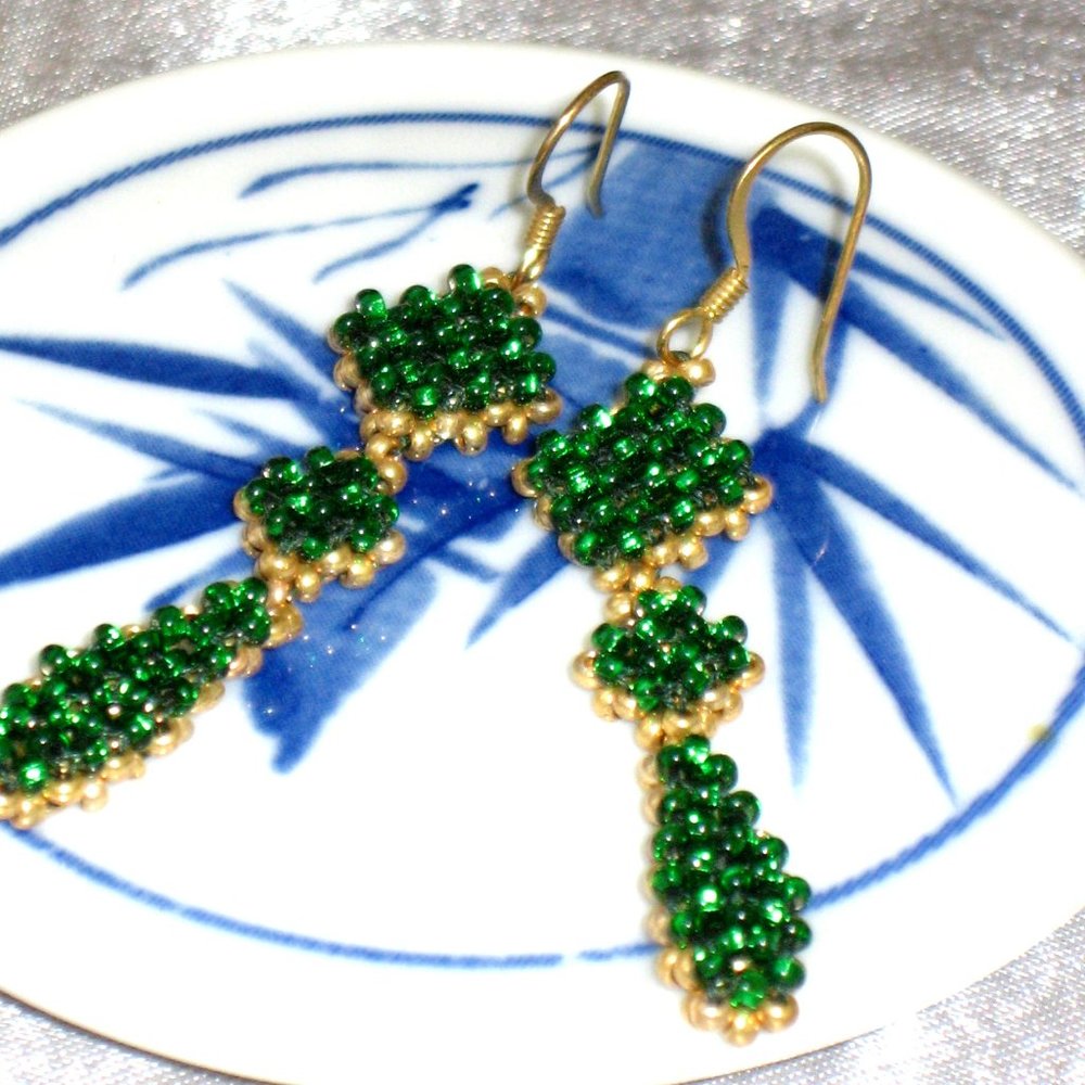 Handcrafted beaded earrings